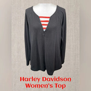 Harley Davidson | Women’s Long Sleeve Waffle Knit Thermal Top